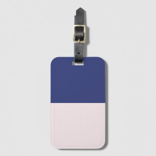 Navy Blue and Pink Vertical Colour Blocks Luggage Tag
