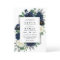 Navy Blue and Silver Elegant Ivory Floral Wedding