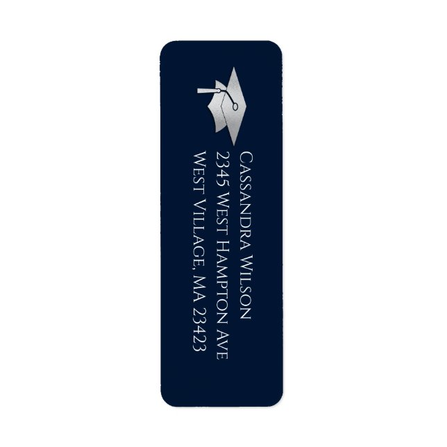 Navy Blue and Silver Graduation (Front)