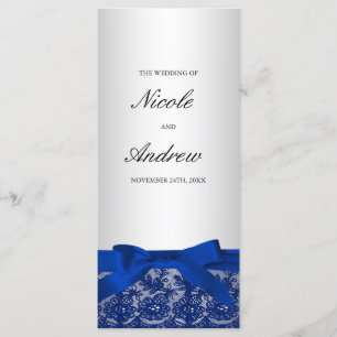 Navy Blue and Silver Lace Programme