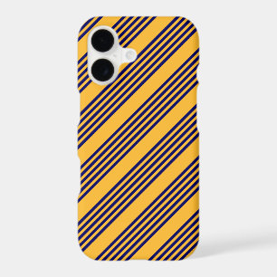Navy blue and sunny yellow five stripes pattern