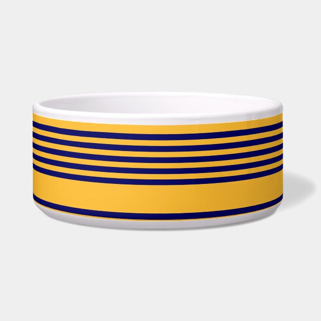 Navy blue and sunny yellow five stripes pattern (Front)