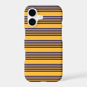 Navy blue and sunny yellow five stripes pattern