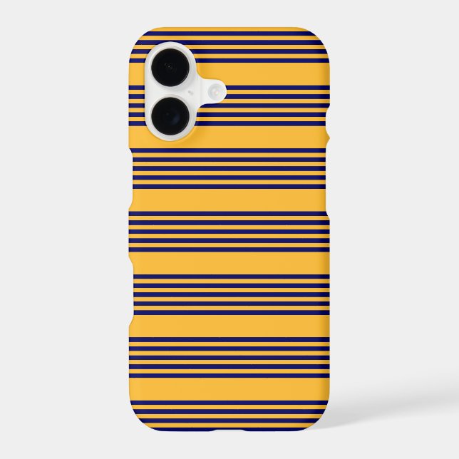 Navy blue and sunny yellow five stripes pattern (Back)