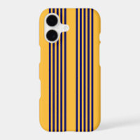 Navy blue and sunny yellow five stripes pattern