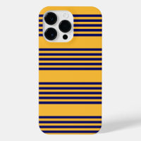 Navy blue and sunny yellow five stripes pattern