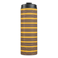 Navy blue and sunny yellow five stripes pattern