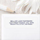 Navy Blue and White Attorney Return Address