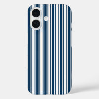 Navy blue and white candy stripes