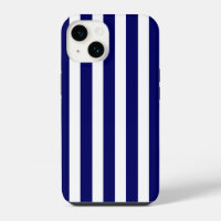 Navy blue and white candy stripes