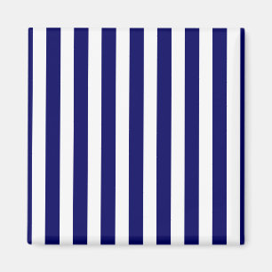 Navy blue and white candy stripes magnet