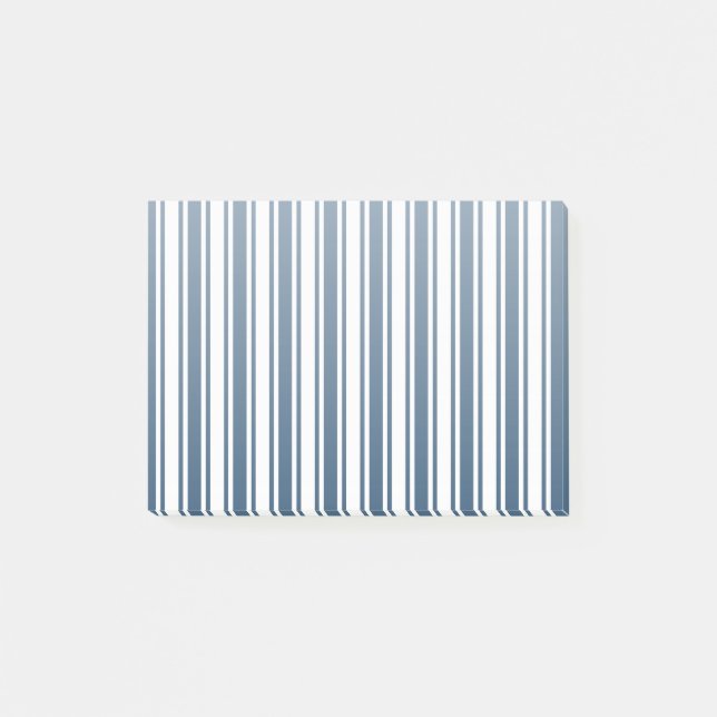 Navy blue and white candy stripes post-it notes (Front)
