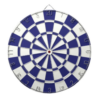 Navy Blue And White Dartboard