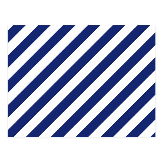 Navy Blue and White Diagonal Stripes Pattern Postcard | Zazzle.co.uk