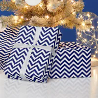 Navy chevron wrapping paper discount