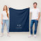Navy Blue and White | Modern Monogram