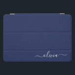 Navy Blue and White Modern Monogram iPad Pro Cover<br><div class="desc">Introducing our Navy Blue and White Modern Monogram Collection: Elevate your home decor with our sophisticated collection featuring a contemporary navy blue and white colour scheme. Each piece is meticulously crafted to exude elegance and style, perfect for adding a touch of modern flair to any room. Whether you're looking for...</div>