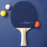 Navy Blue and White Modern Monogram Ping Pong Paddle<br><div class="desc">Introducing our Navy Blue and White Modern Monogram Collection: Elevate your home decor with our sophisticated collection featuring a contemporary navy blue and white colour scheme. Each piece is meticulously crafted to exude elegance and style, perfect for adding a touch of modern flair to any room. Whether you're looking for...</div>