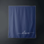 Navy Blue and White Modern Monogram Tapestry<br><div class="desc">Introducing our Navy Blue and White Modern Monogram Collection: Elevate your home decor with our sophisticated collection featuring a contemporary navy blue and white colour scheme. Each piece is meticulously crafted to exude elegance and style, perfect for adding a touch of modern flair to any room. Whether you're looking for...</div>