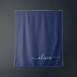 Navy Blue and White Modern Monogram Tapestry<br><div class="desc">Introducing our Navy Blue and White Modern Monogram Collection: Elevate your home decor with our sophisticated collection featuring a contemporary navy blue and white colour scheme. Each piece is meticulously crafted to exude elegance and style, perfect for adding a touch of modern flair to any room. Whether you're looking for...</div>