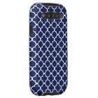 Navy Blue and White Quatrefoil Patterns