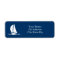 Navy blue and white sailboat return address labels