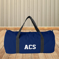 Navy Blue and White School Colours and Letters