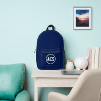 Navy Blue and White School Colours and Letters