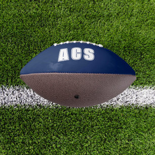 Navy Blue and White School Colours Team American Football