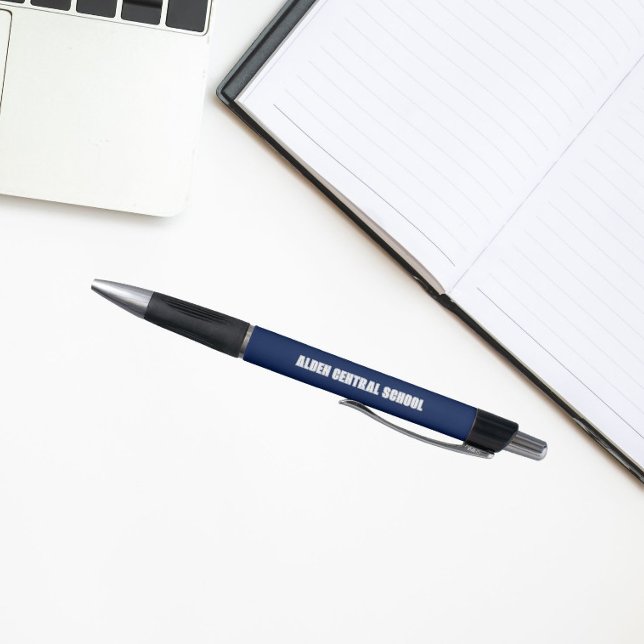 Navy Blue and White School Name Colours (In Situ)