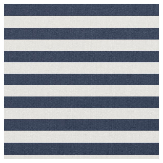 Navy Blue and White Striped Fabric (Close Up)