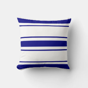 Navy Blue and white Stripes Cushion