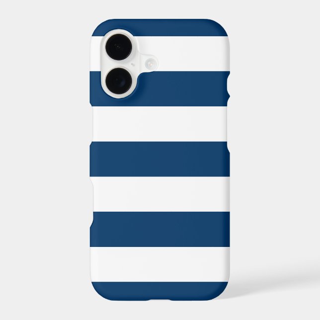 Navy Blue and White Stripes Pattern (Back)
