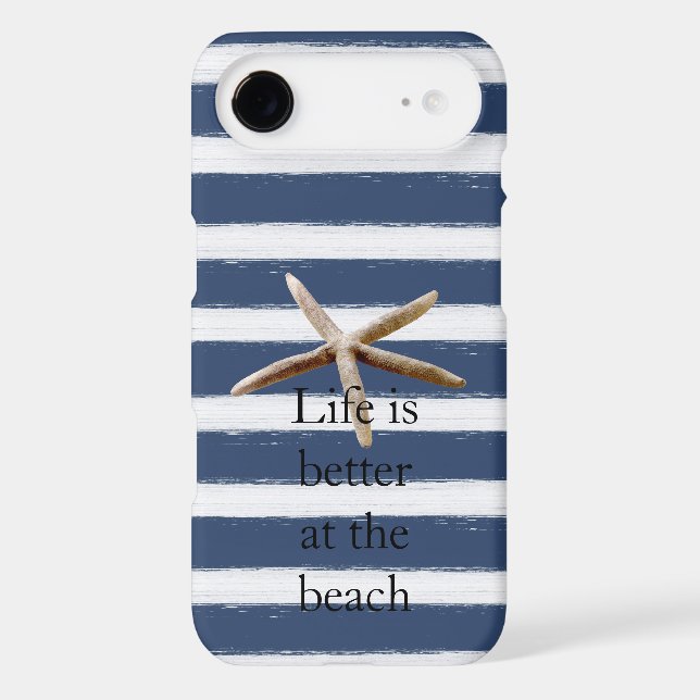 Navy Blue and White Stripes Starfish (Back)