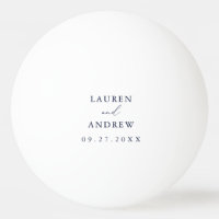 Navy Blue and White Wedding Personalised Beer Pong