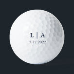 Navy Blue and White Wedding Personalised Golf Ball<br><div class="desc">Gorgeous navy blue golf ball. Perfect gift for the newlyweds in your life!</div>