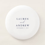 Navy Blue and White Wedding Personalised Wham-O Frisbee<br><div class="desc">Gorgeous navy blue frisbee. Perfect gift for the newlyweds in your life!</div>
