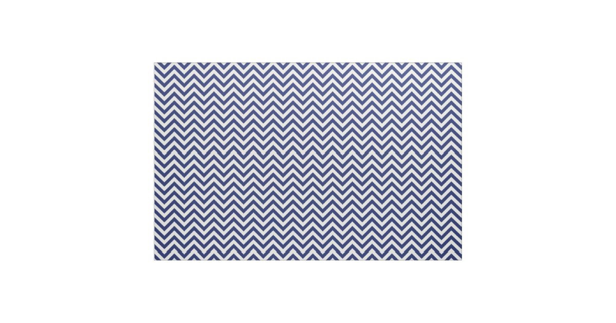 Navy Blue and White Zigzag Stripes Chevron Pattern Fabric Zazzle.co.uk