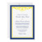 Navy Blue and Yellow Flourish Wedding Invitation