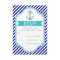 Navy blue, aqua anchor nautical wedding RSVP