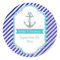Navy blue, aqua nautical wedding Save the Date