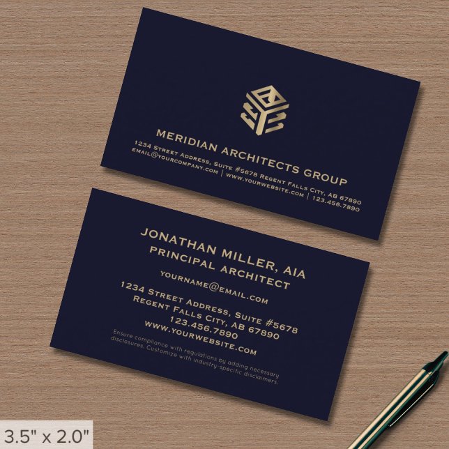 Navy Blue Architect Elegance Card (Creator Uploaded)