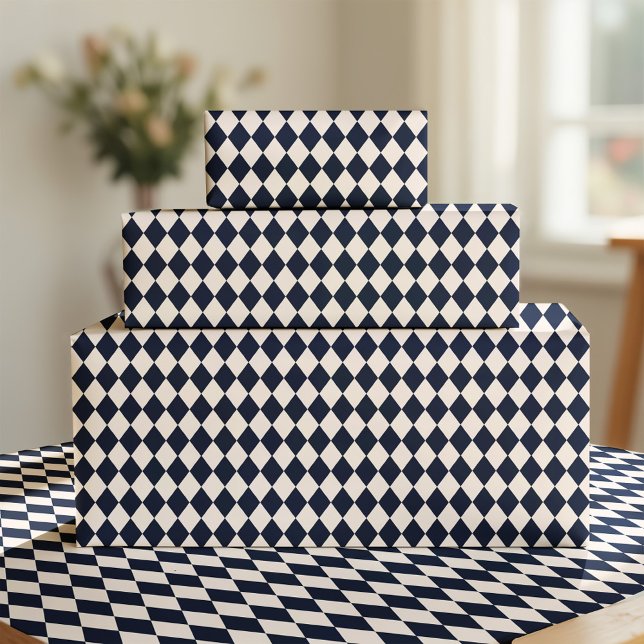 Navy Blue Argyle Wrapping Paper (Creator Uploaded)