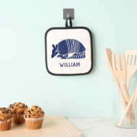 Navy Blue Armadillo and Name Personalised