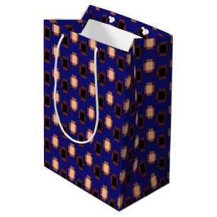 Navy Blue Art Deco Medium Gift Bag