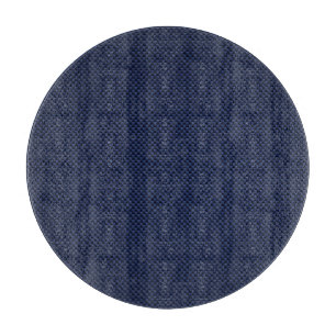 Navy Blue Automotive Carbon Fibre Weave Print Cutting Board