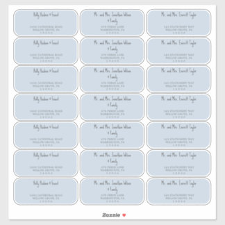 Navy-blue Baby Shower Guest Address Labels