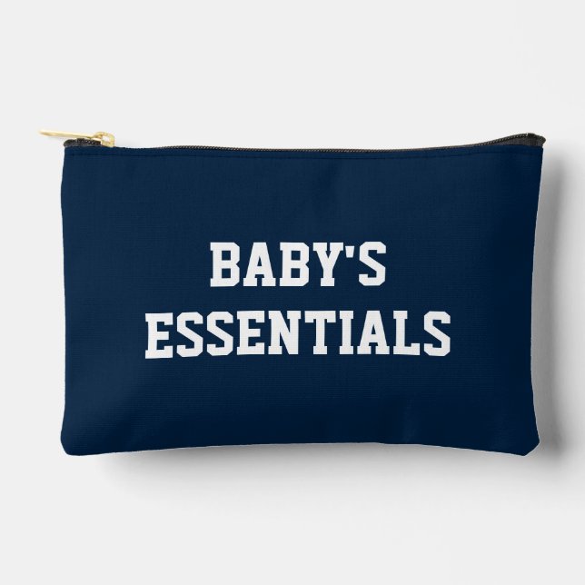 Navy Blue Baby's Essentials Accessory Bag (Front)