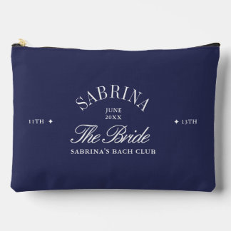 Navy Blue Bachelorette Bach Club Cosmetic Bag 