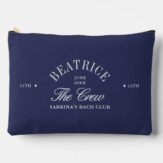Navy Blue Bachelorette Bach Club Cosmetic Bag 